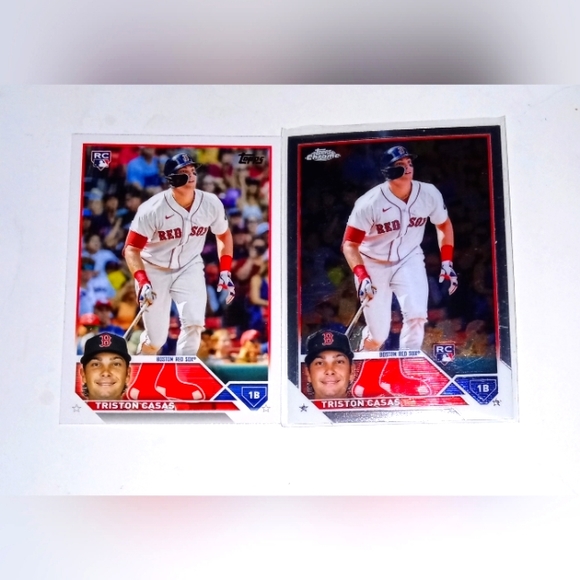 Triston Casas Rookie Cards Topps 2023 Series One #92 + Chrome #174 - Picture 1 of 2